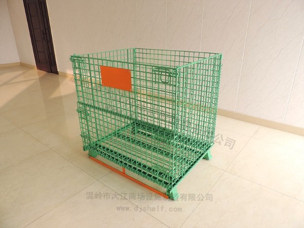 噴塑倉儲(chǔ)籠加角鐵_綠色