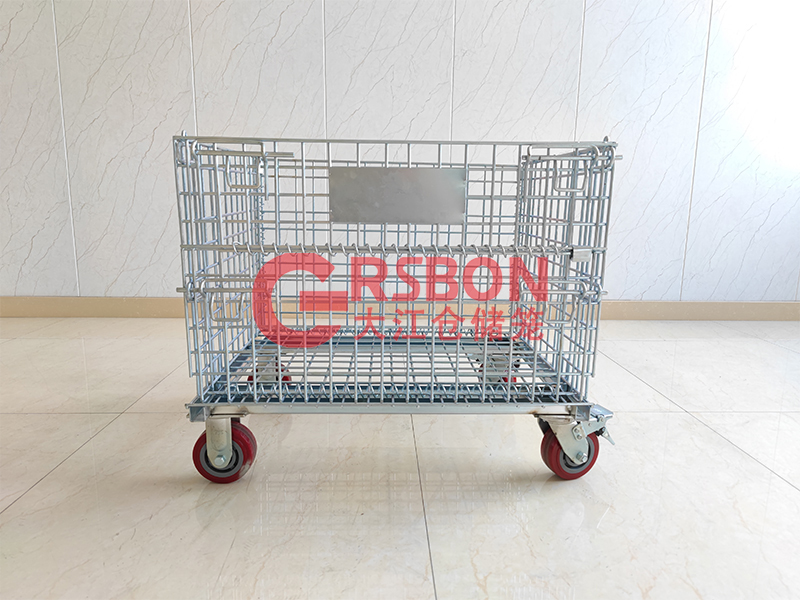 無腳帶輪倉儲籠-聚氨酯腳輪