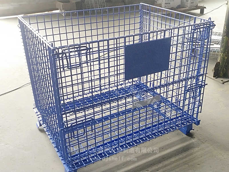 藍色噴塑帶角鐵倉儲籠9