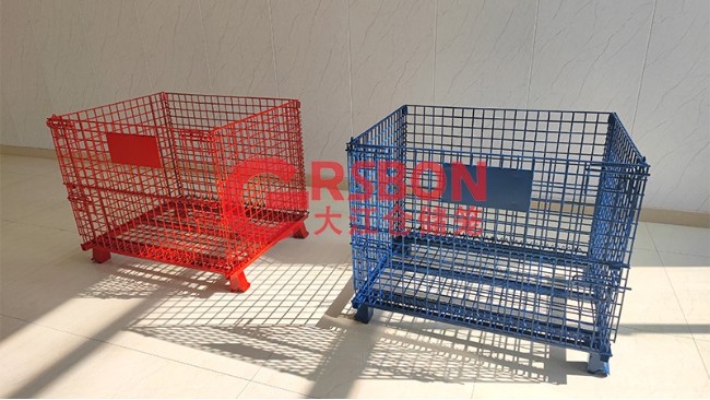 折疊倉庫籠噴塑與噴漆的不同-大江倉儲(chǔ)籠