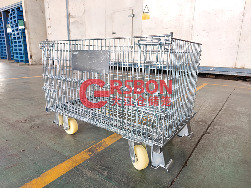 【25*50】小鐵框倉儲(chǔ)籠帶輪子-大江倉儲(chǔ)籠