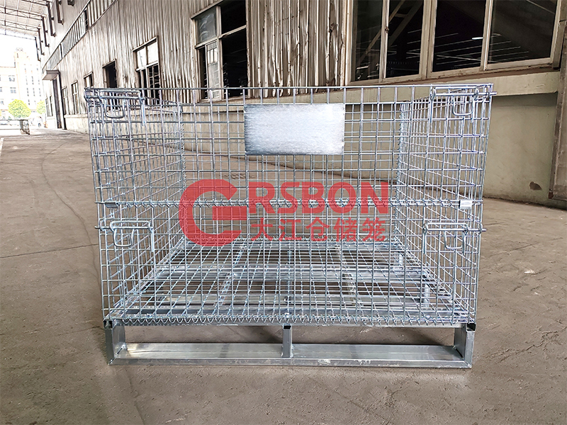 【視頻】立體庫周轉(zhuǎn)箱倉儲籠-四面進叉-托盤式底座 立體庫周轉(zhuǎn)箱倉儲籠-四面進叉-大江倉儲籠