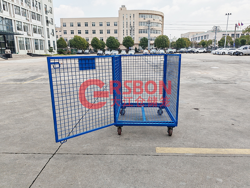 【視頻】藍(lán)色移動金屬周轉(zhuǎn)箱料框 金屬周轉(zhuǎn)箱-移動藍(lán)色金屬料框